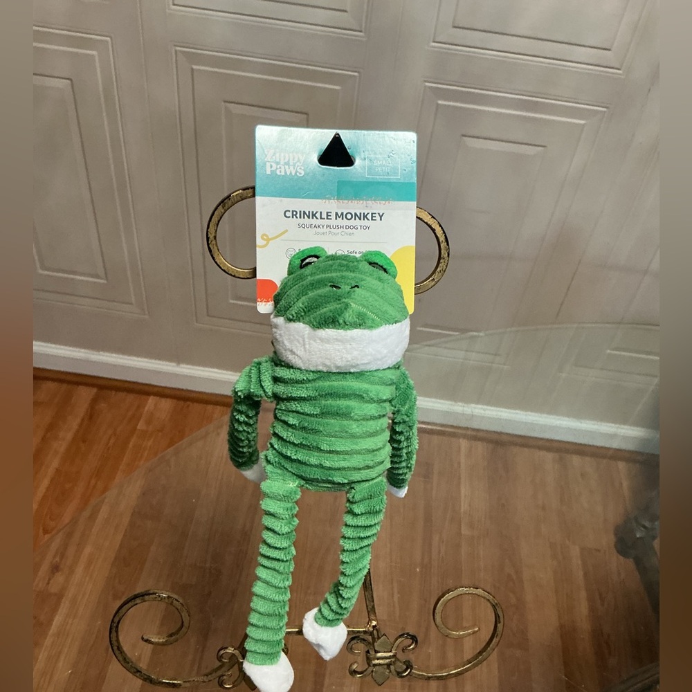 Brand New Zippy Paws Frog the Crinkle & Squeaker  -  11”